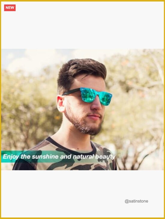 Rimless Mirrored Sunglasses Wrap Around Square Polycarbonate UV Protection main image 7